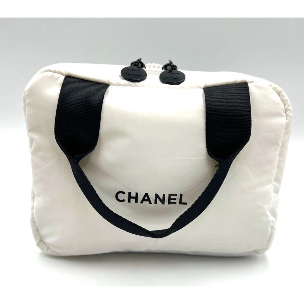 CHANEL | Bags | Chanel Cosmetic Puff Bag With Handle - Picture 6 of 11